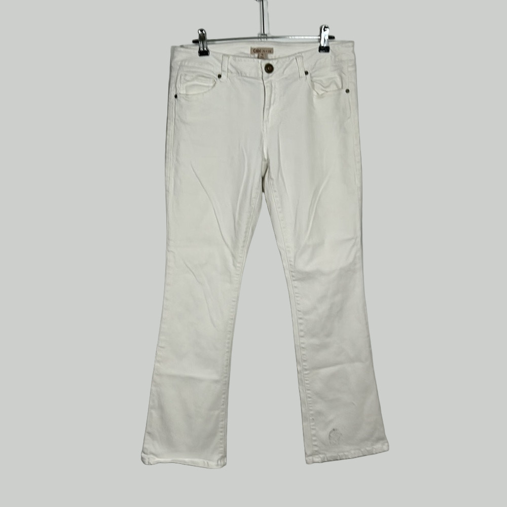 Cabi White Bootcut Jeans Low Rise 10